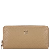 Tommy Hilfiger Langbörse Damen TH Distinct Large Zip Around Mono safari canvas
