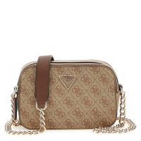 Guess Umhängetasche Noelle II Crossbody Camera (HWBG) latte logo/brown