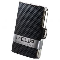 I-CLIP Kreditkartenetui Steel Milanaise polished/black