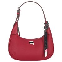 Karl Lagerfeld Henkeltasche ikon grainy round shoulderbag pinot red