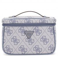 Guess Beautycase Berta Toiletry Train Case slate logo