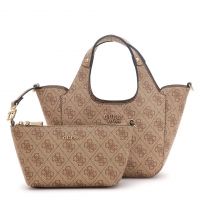 Guess Henkeltasche Calista 2in1 Mini Tote (HWSG) latte logo