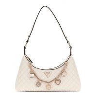 Guess Beuteltasche Everlee Top Zip Shoulder Bag off white