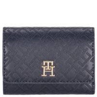Tommy Hilfiger Überschlagbörse Damen TH Distinct Trifold Wallet Mono space blue