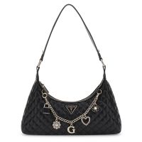 Guess Beuteltasche Everlee Top Zip Shoulder Bag black