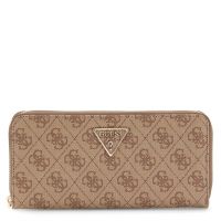 Guess Langbörse Damen Laurel II SLG Large Zip Around (SWSG) latte logo
