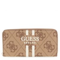 Guess Langbörse Damen Laurel II SLG Large Zip Around (SWOS) latte logo