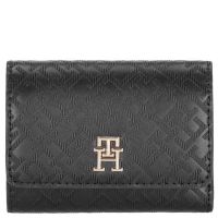 Tommy Hilfiger Überschlagbörse Damen TH Distinct Trifold Wallet Mono black
